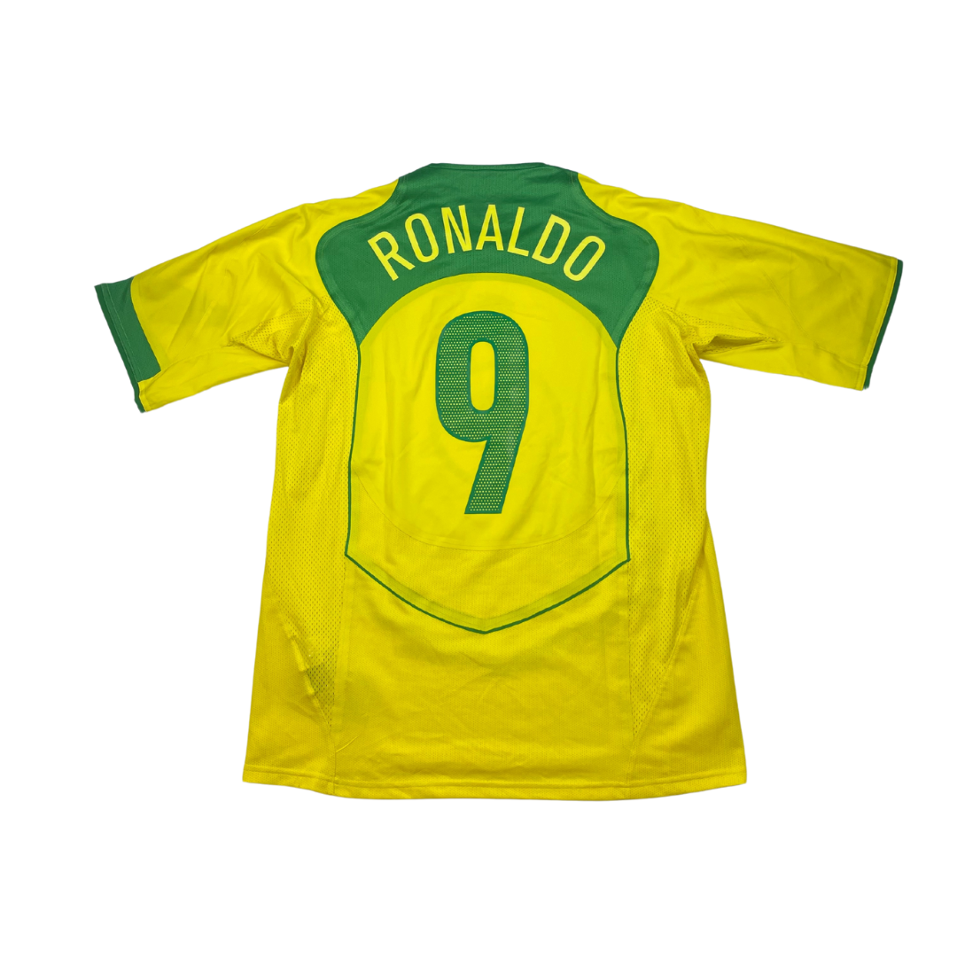 2004 Brésil Home Ronaldo #9 Limited Edition (L)
