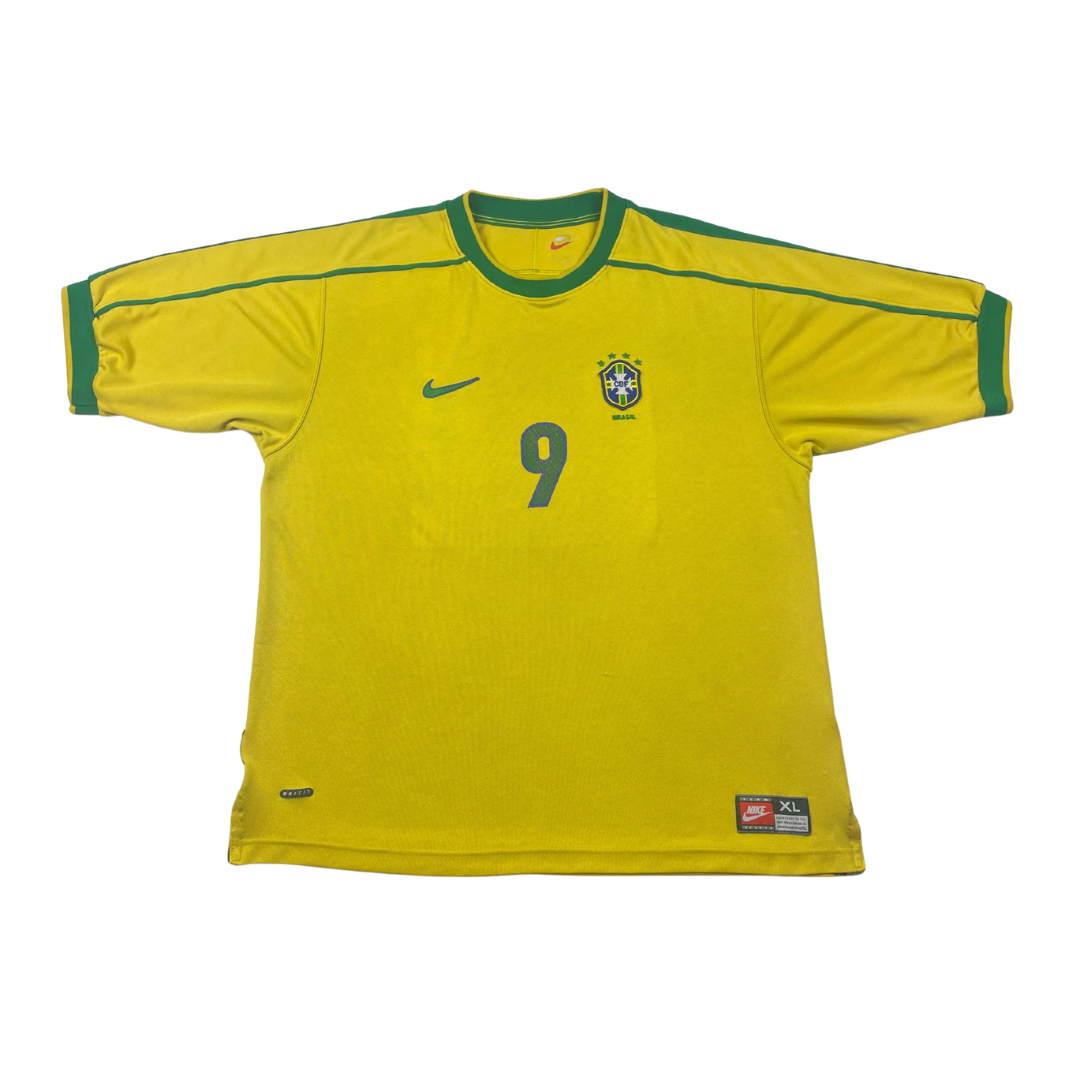 1998 Brésil Home Ronaldo #9 (XL)