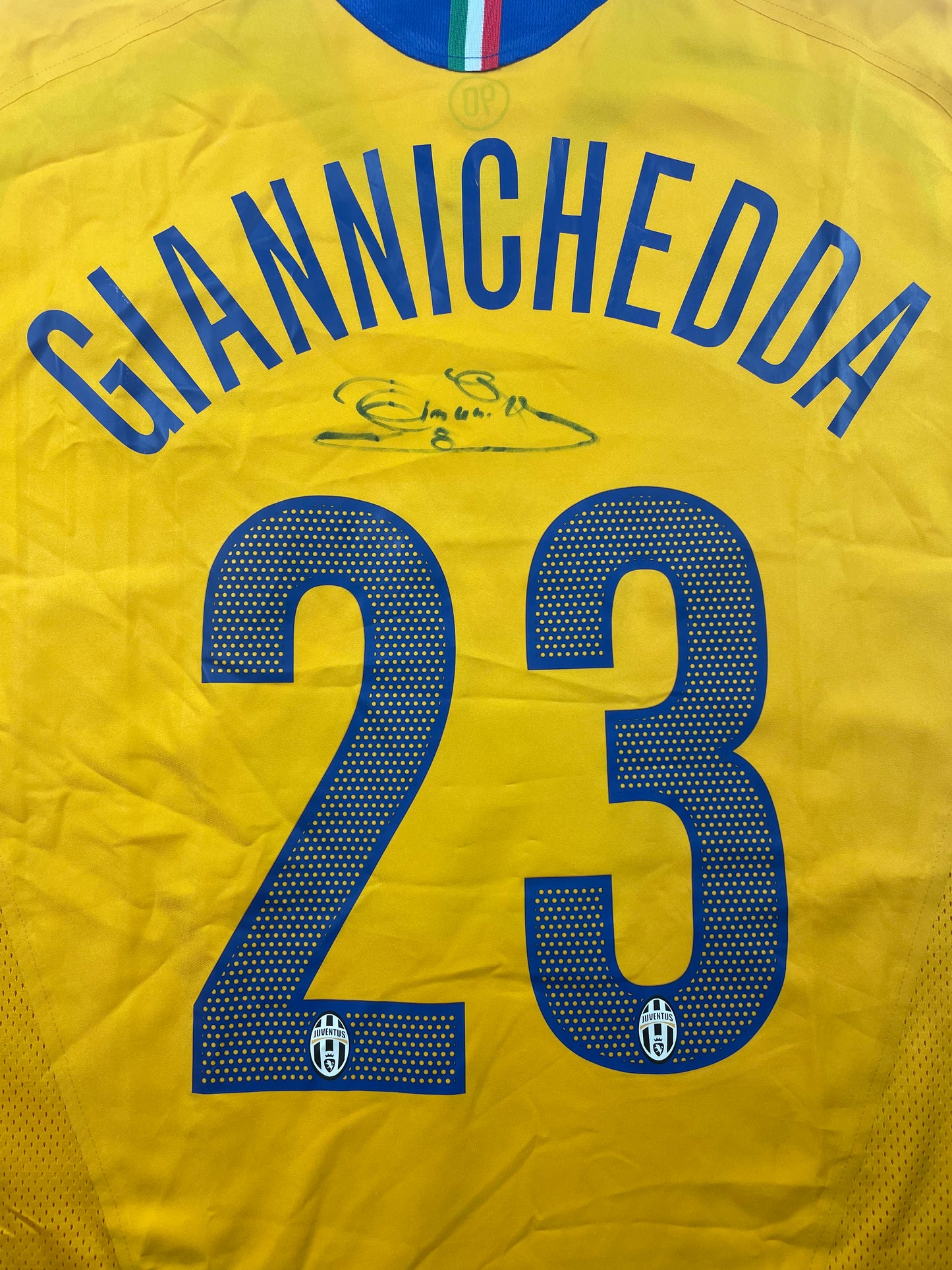 2005/06 Juventus UCL Giannichedda #23 Signed Match Worn (L)