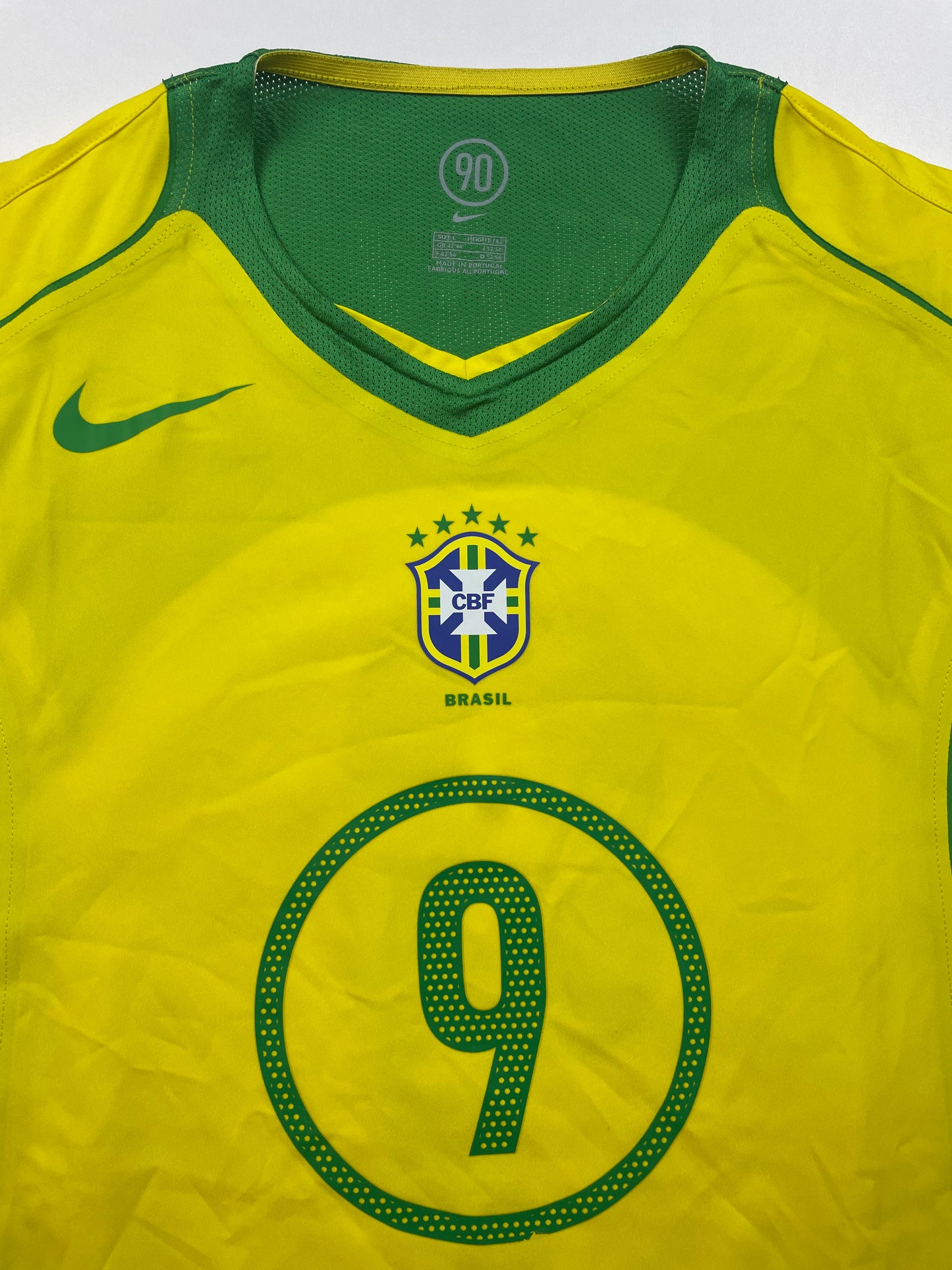 2004 Brésil Home Ronaldo #9 Limited Edition (L)