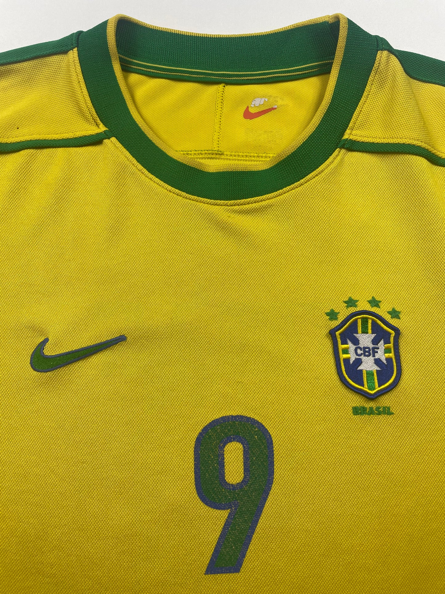 1998 Brésil Home Ronaldo #9 (XL)