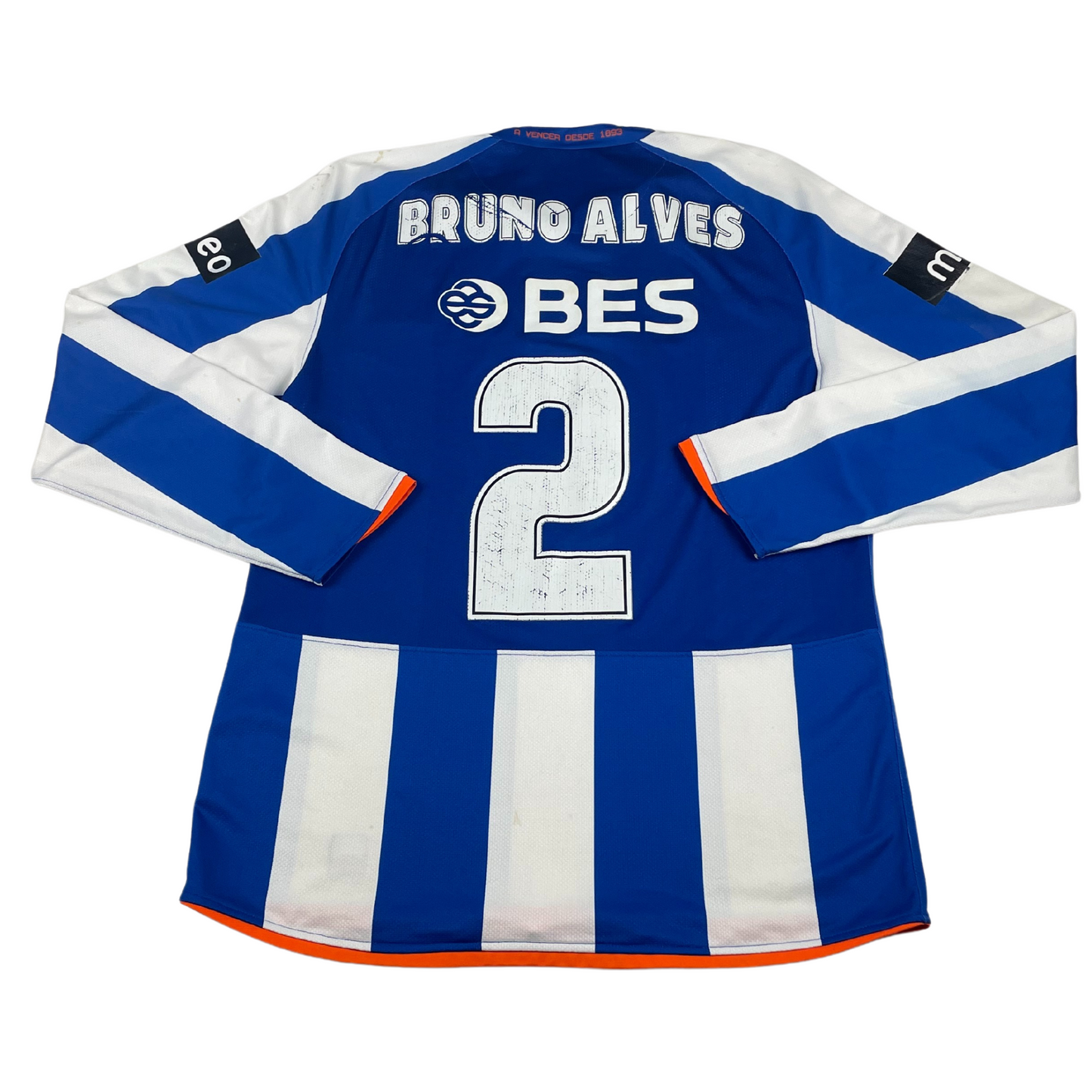 2008/09 Porto Home Bruno Alves #2 Match Worn (L)