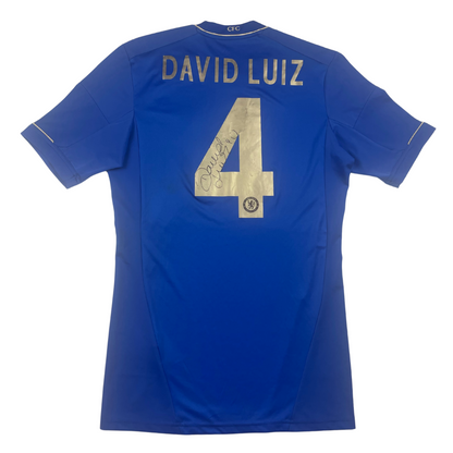 2012/13 Chelsea Home David Luiz #4 Signed Player Issue (9)