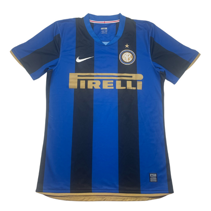 2008/09 Inter Milan Home (J.Zanetti) #4 Player Issue (M)