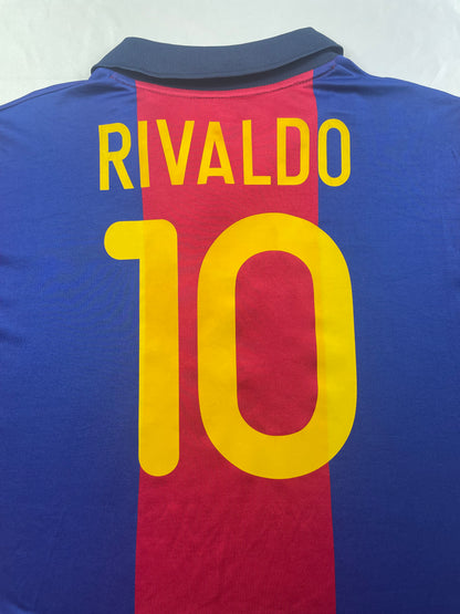 2000/01 FC Barcelona Home Rivaldo #10 (XL)