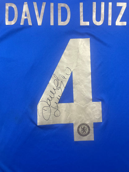 2012/13 Chelsea Home David Luiz #4 Signed Player Issue (9)