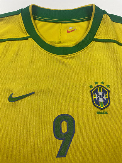 1998 Brésil Home Ronaldo #9 (XL)