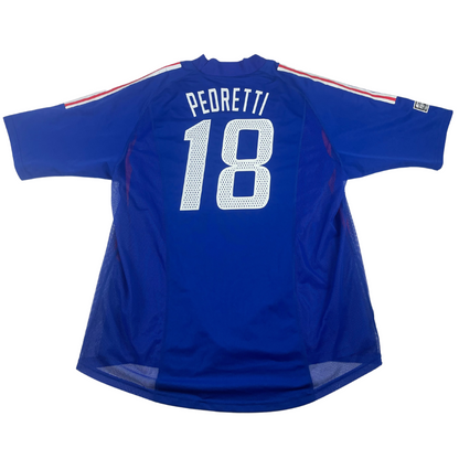 2002 France Home Pedretti #18 Match Issue (XL)