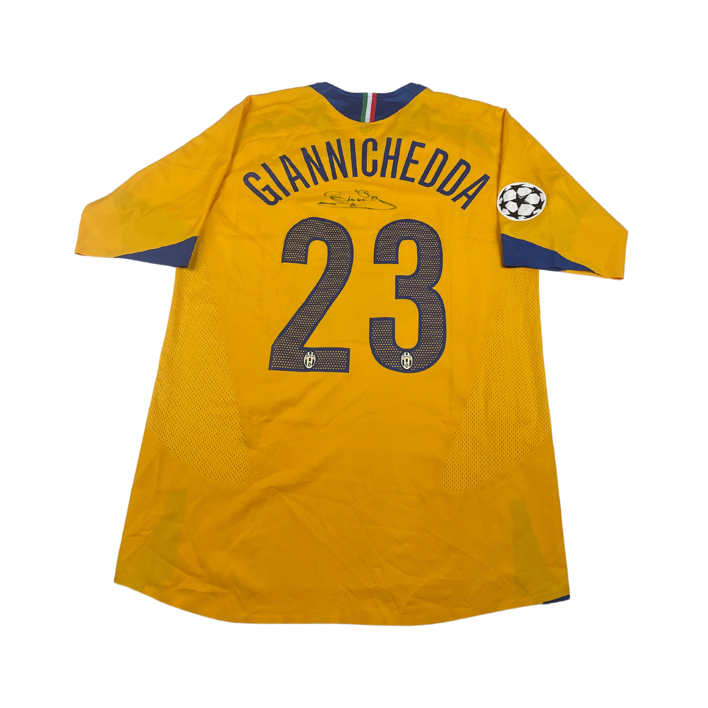 2005/06 Juventus UCL Giannichedda #23 Signed Match Worn (L)