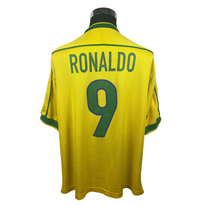 1998 Brésil Home Ronaldo #9 (XL)