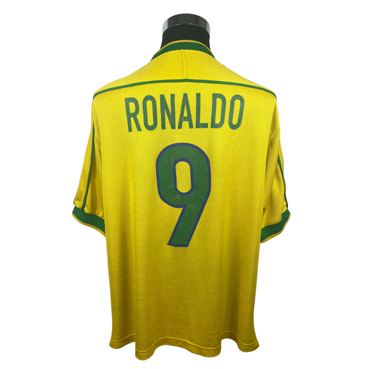 1998 Brésil Home Ronaldo #9 (XL)