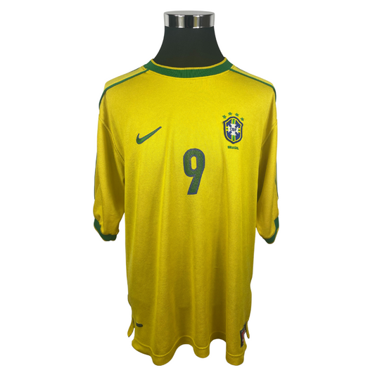 1998 Brésil Home Ronaldo #9 (XL)