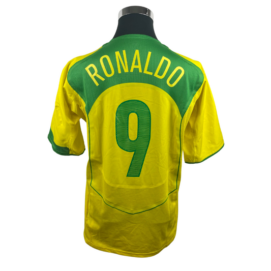 2004 Brésil Home Ronaldo #9 Limited Edition (L)