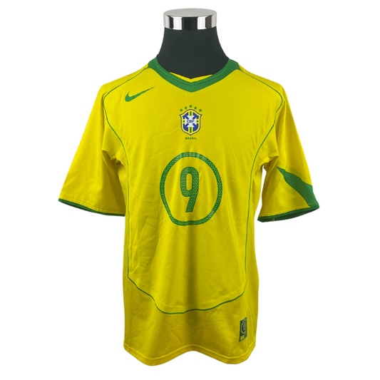2004 Brésil Home Ronaldo #9 Limited Edition (L)