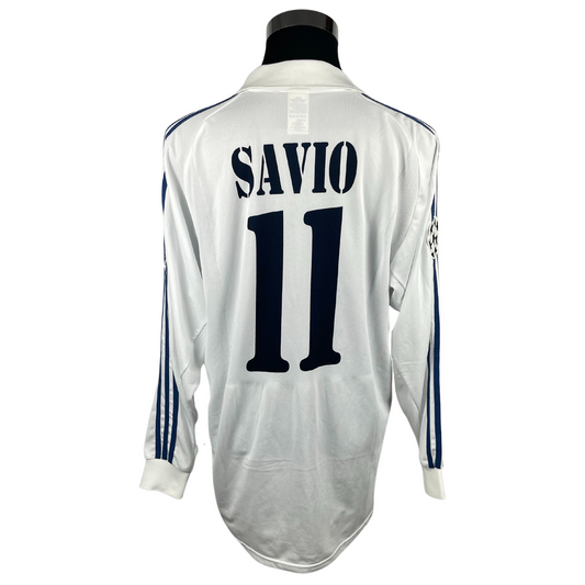 2001/02 Real Madrid Europe Savio #11 Match Issue (L)