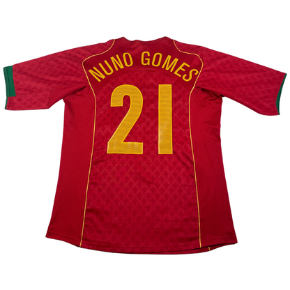 2004 Portugal Home Nuno Gomes #21 (L)